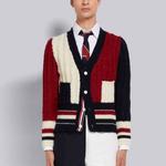 Свитер мужской красный THOM BROWNE - фото 4