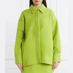 Куртка оверсайз с добавлением шерсти Samsøe Samsøe, зеленый - фото