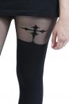 Колготки Pamela Mann Goth Cross Suspender, черный - фото 3