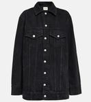 Хлопковая джинсовая куртка Khaite, черный - фото