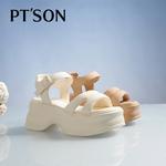 Сандалии на бретельках 7см Women's PT'SON, Экрю - фото 6