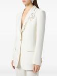 Блейзер с вышитым логотипом Blumarine, белый - фото 4