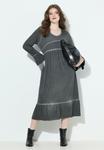Платье Ulla Popken Jersey dress, Graphite Grey/Grey - фото 2