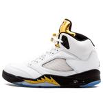 Кроссовки 5 ретро Air Jordan, белый - фото