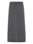 Brunello Cucinelli трикотажная юбка миди, серый - фото
