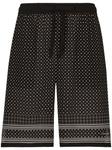 Dolce & Gabbana шорты в горох, черный - фото