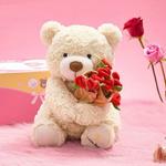 YIHEGE Плюшевая кукла Rose Bear высотой 30 см - фото 10