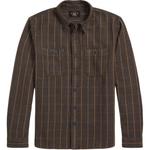 Полосатая рубашка Double RL, коричневый - фото