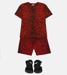 Шорты с леопардовым принтом Dolce&Gabbana, красный - фото 2