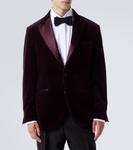 Хлопковый бархатный блейзер Brunello Cucinelli, Borgogna - фото 3