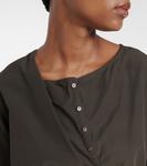 Хлопковый топ Lemaire, темно-коричневый - фото 4