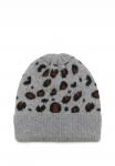 Шапка Kaffe MAE , Grey Mel Animal Knit Pattern/Mottled Grey - фото 2