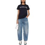 Футболка с вышитым логотипом Moncler, синий - фото 4