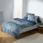 Постельное белье Mako-Satin Modern Elegance S Mol Blue 135x200 см + 80x80 см Fleuresse - фото