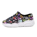 Женские кеды низкие белые TT&MM, темно-синие - фото