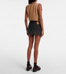 Джиговая юбка с низкой посадкой Prada, черный - фото 3