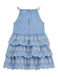 Ярусное джинсовое платье с фестонами Guess Kids, синий - фото 2