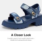 Женские сандалии на платформе COACH Brynn, Denim - фото 4