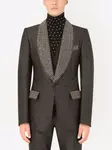 Жаккардовый костюм со стразами Dolce & Gabbana, черный - фото 3