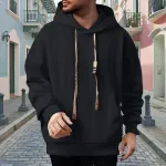 Мужской худи с капюшоном, оверсайз, флис - фото 2