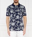 Поло GUESS SS AOP OVERDYE Regular Fit, темно-синий - фото