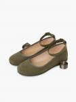 Pisamonas Балетки в оливковом цвете - фото 4
