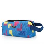 Косметичка продолговатая 25х14, Синие кубики Bowi - фото 3