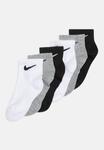 Носки Basic Quarter Unisex 6 Pack Nike, цвет white/dark gray heather - фото
