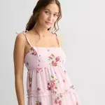 Мини-платье с ярусами для девушек Live To Be Spoiled, цвет dusty sage - фото 3