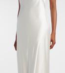 Шелковое атласное платье Max Mara, Bianco Seta - фото 5