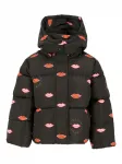 Пуховик с принтом Stella Mccartney Kids, черный - фото