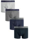 Трусы Next Boxer shorts, цвет navy/dark blue/light grey/dark grey - фото