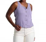 Топ Foothill Pointelle Button Tank Top в цвете "Астр" Toad&Co - фото