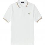 FRED PERRY Белая поло FW24 для мужчин - фото