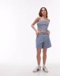 Джинсовые полосатые шорты синего цвета Levi'S - фото