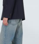 Жакет из мохера и шерсти Miu Miu, Navy + Oro - фото 6