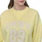Толстовка DKNY Distressed Rhinestone Logo, желтый - фото 4