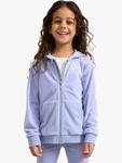 Детская велюровая толстовка с капюшоном Lindex, Light Blue - фото