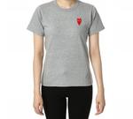 Футболка женская серая CDG Play, серый - фото 4