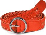 Ремень styleBREAKER Flecht, цвет Orange Silber - фото
