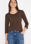 Топ Cecil Long sleeved top, Braun/Dark Brown - фото 3