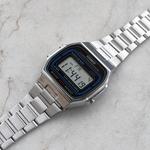Часы CASIO Quartz Waterproof Unisex Mens Silver Digital, серебряный - фото 2