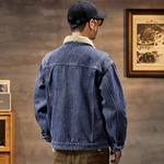 Джинсовая куртка мужская Jeep, темно-синяя на флисовой подкладке - фото 10