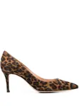Туфли с леопардовым принтом Gianvito Rossi, коричневый - фото
