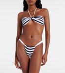 Полосатый верх бикини с халтернеем Bananhot, Black Stripe - фото 2