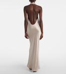 Драпированное шелковое платье The Sei, Fog - фото 3