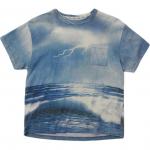 Футболка с пейзажным принтом ERL, синий - фото