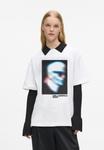 Футболка Karl Lagerfeld Jeans Print T-shirt, White - фото
