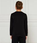 Лонгслив детский Boss Kidswear хлопковый с логотипом бренда, черный - фото 3