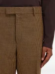 Брюки в клетку гингем Ferragamo, коричневый - фото 4